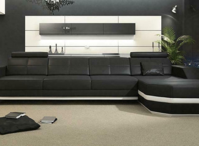 Moderne Flackschiff Wohnzimmer Sofa Couch Garnitur Polster